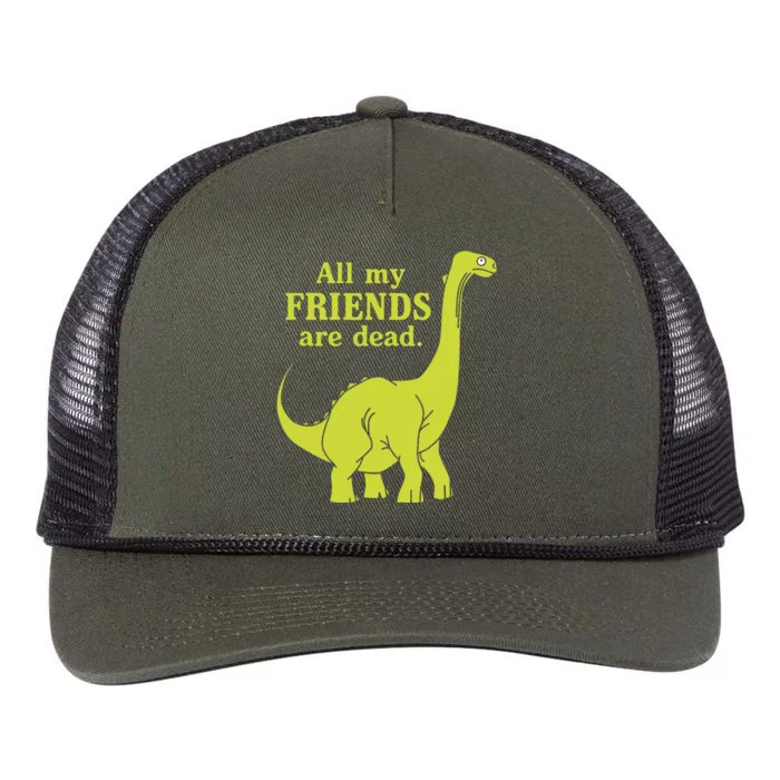 All My Friends Are Dead Retro Rope Trucker Hat Cap