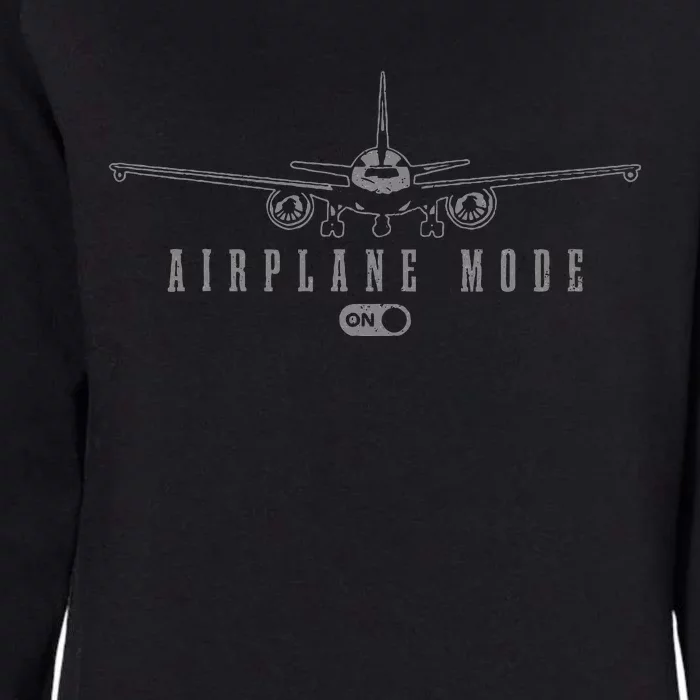 Airplane Mode Funny Pilot Aviation Womens California Wash Sweatshirt