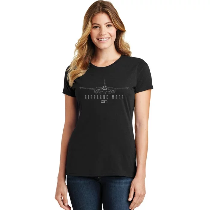 Airplane Mode Funny Pilot Aviation Women's T-Shirt