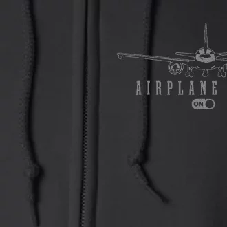 Airplane Mode Funny Pilot Aviation Full Zip Hoodie