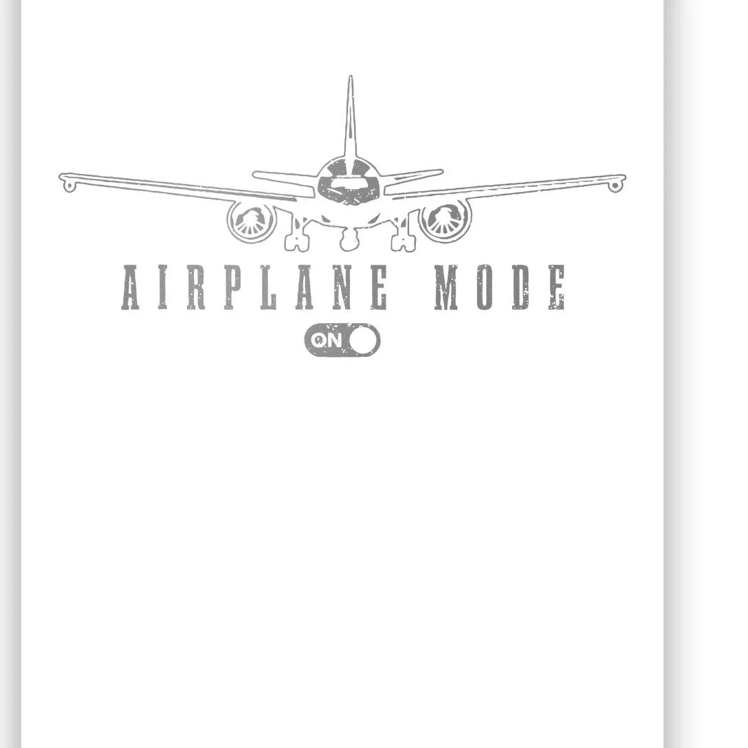 Airplane Mode Funny Pilot Aviation Poster