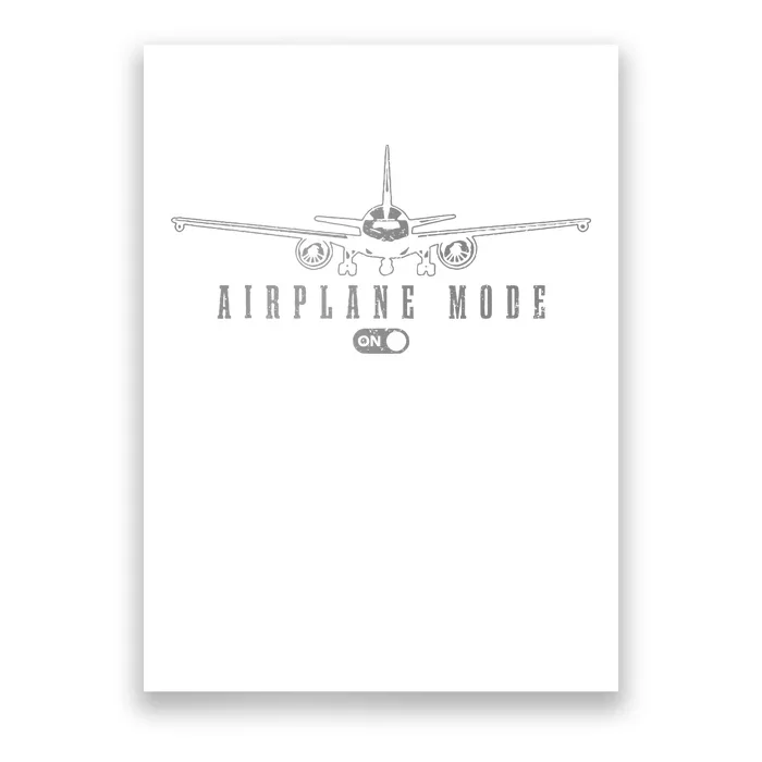 Airplane Mode Funny Pilot Aviation Poster