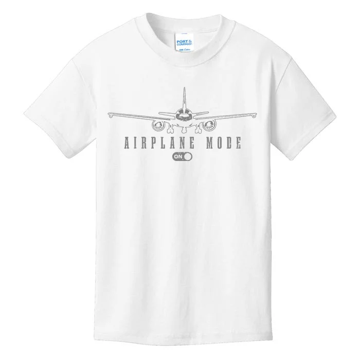 Airplane Mode Funny Pilot Aviation Kids T-Shirt