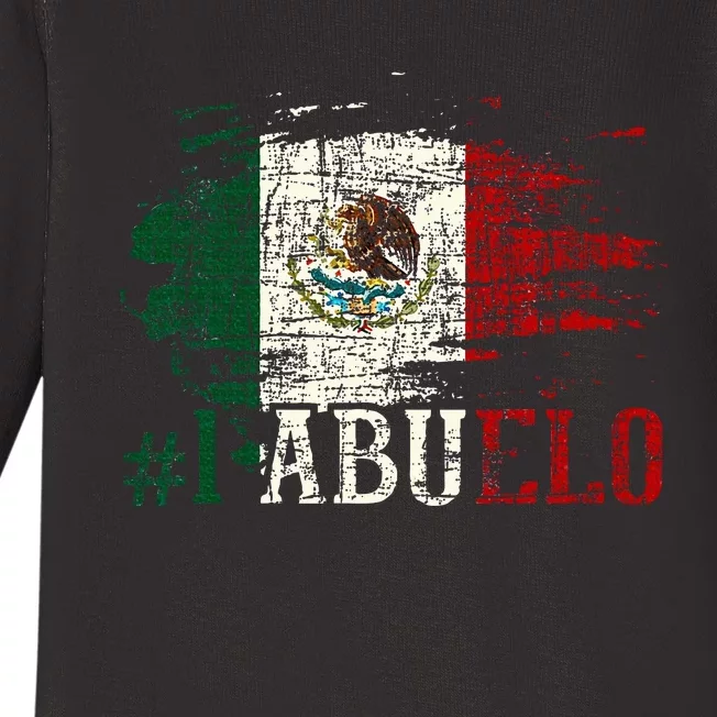 Abuelo Mexican Flag Grandfather Grandad Fathers Day Dad Baby Long Sleeve Bodysuit