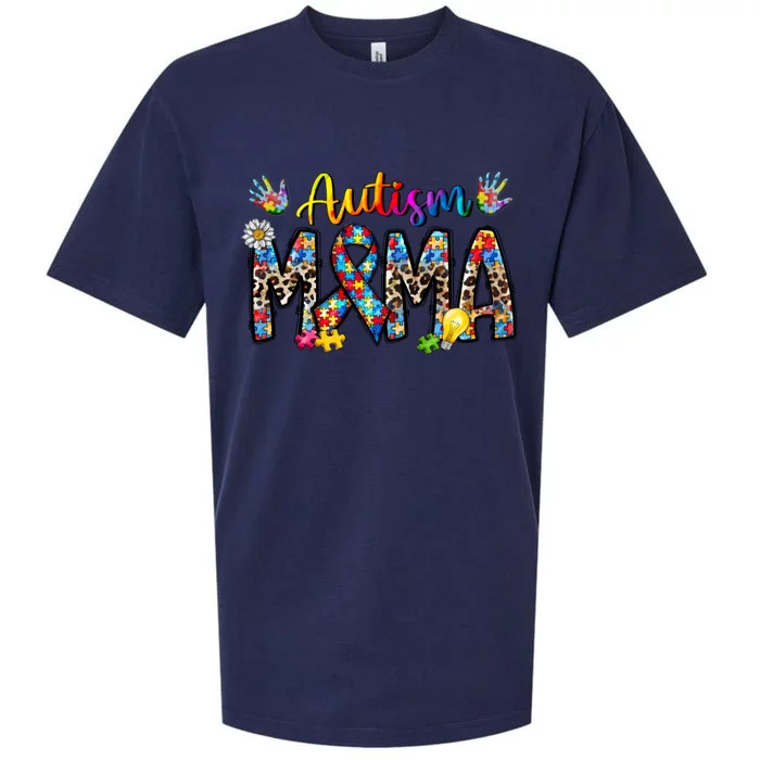 Autism Mama Funny Gift Sueded Cloud Jersey T-Shirt