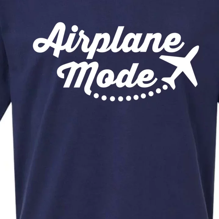 Airplane Mode For Adventurer Wanderlust Backpacker Funny Gift Sueded Cloud Jersey T-Shirt