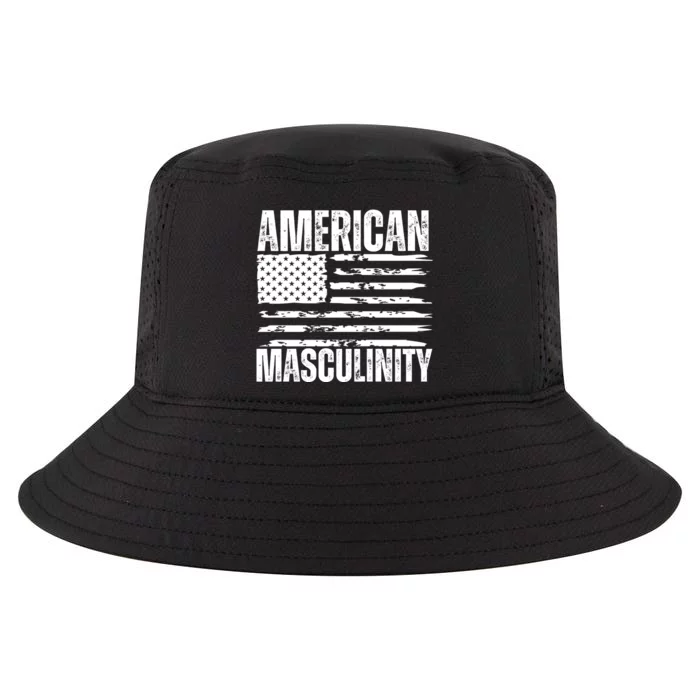 American Masculinity Funny American Flag Cool Comfort Performance Bucket Hat