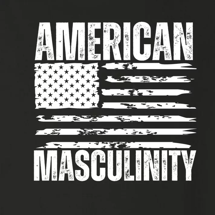 American Masculinity Funny American Flag Toddler Long Sleeve Shirt