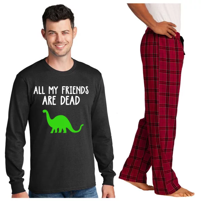 All My Friends Are Dead Dinosaur Long Sleeve Pajama Set