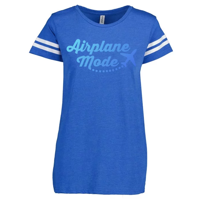 Airplane Mode For Adventurer Wanderlust Backpacker Funny Gift Enza Ladies Jersey Football T-Shirt