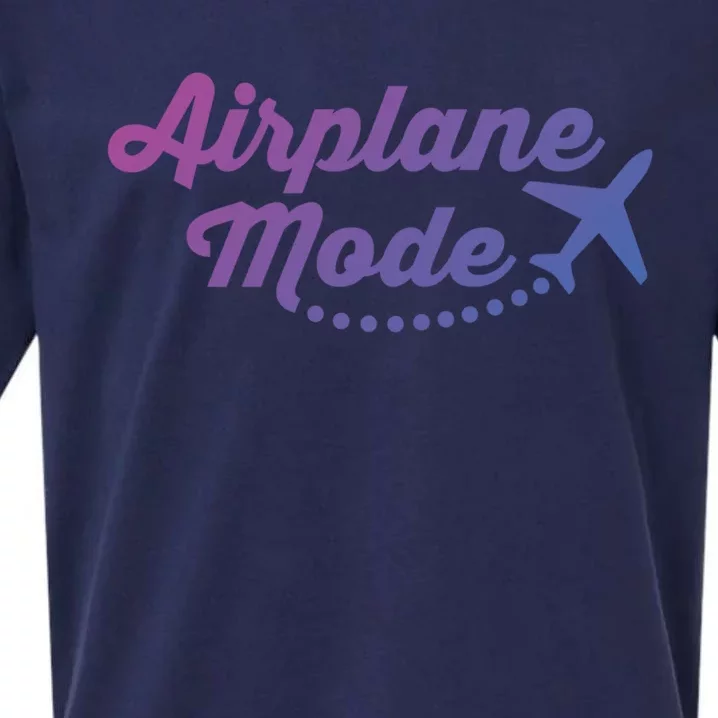 Airplane Mode For Adventurer Wanderlust Backpacker Funny Gift Sueded Cloud Jersey T-Shirt