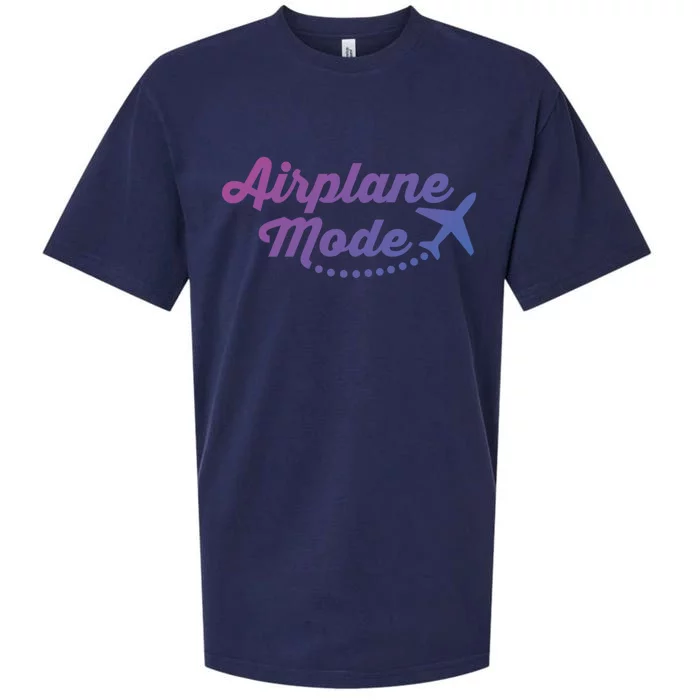 Airplane Mode For Adventurer Wanderlust Backpacker Funny Gift Sueded Cloud Jersey T-Shirt