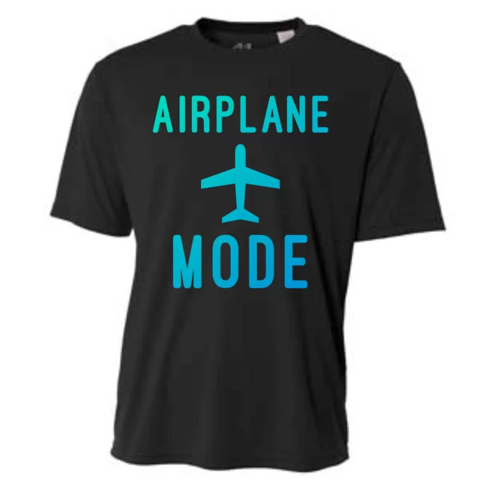 Airplane Mode Funny Vacation Airport Traveling Airplane Mode Gift Cooling Performance Crew T-Shirt