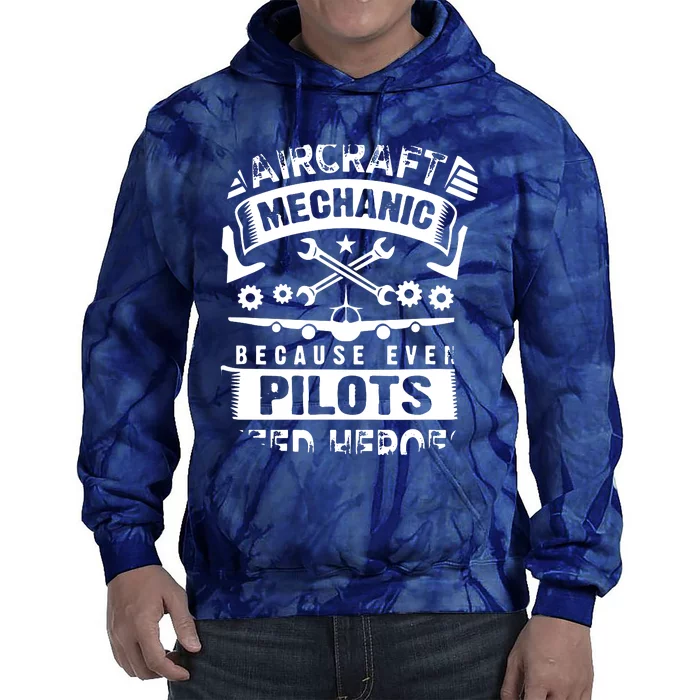 Airplane Mechanic Funny Aviation Technician Tie Dye Hoodie