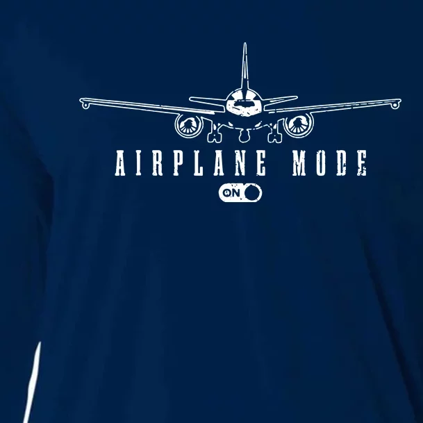 Airplane Mode Funny Pilot Aviation Cooling Performance Long Sleeve Crew