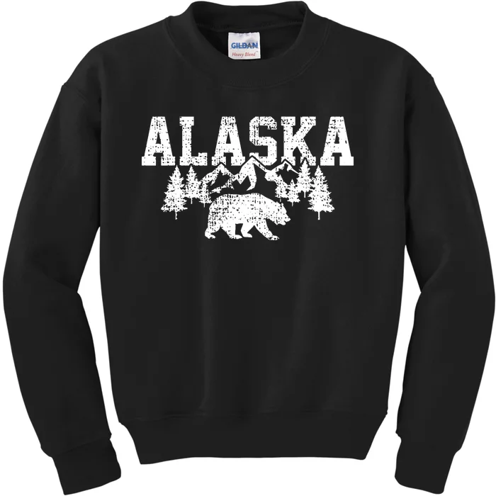 Alaska Mountains Forest Hunting Usa Kids Sweatshirt