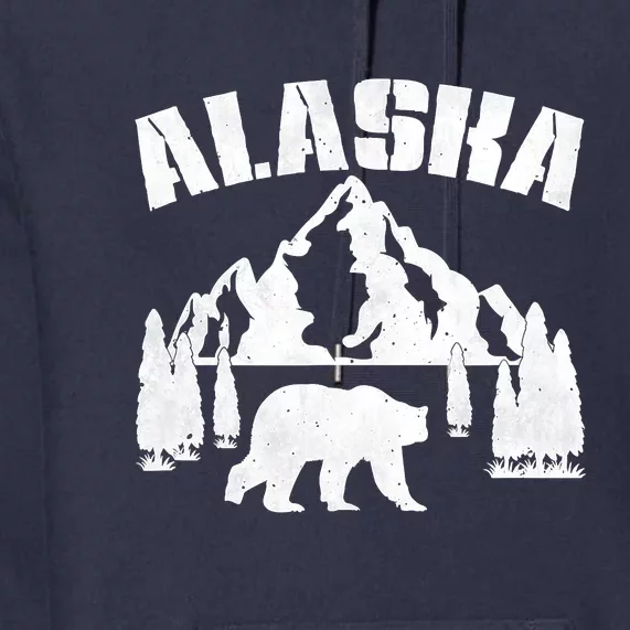 Alaska Mountains Forest Hunting Usa Premium Hoodie