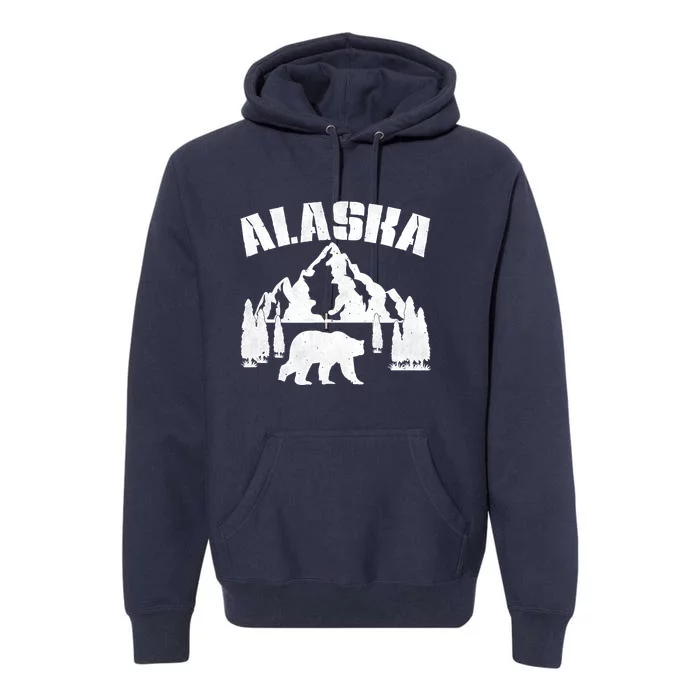 Alaska Mountains Forest Hunting Usa Premium Hoodie