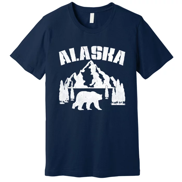 Alaska Mountains Forest Hunting Usa Premium T-Shirt