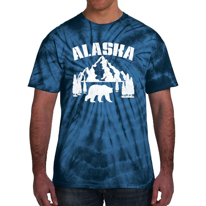 Alaska Mountains Forest Hunting Usa Tie-Dye T-Shirt