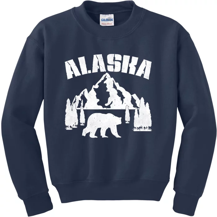 Alaska Mountains Forest Hunting Usa Kids Sweatshirt