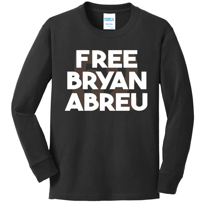 Apollo Media Free Bryan Abreu Kids Long Sleeve Shirt