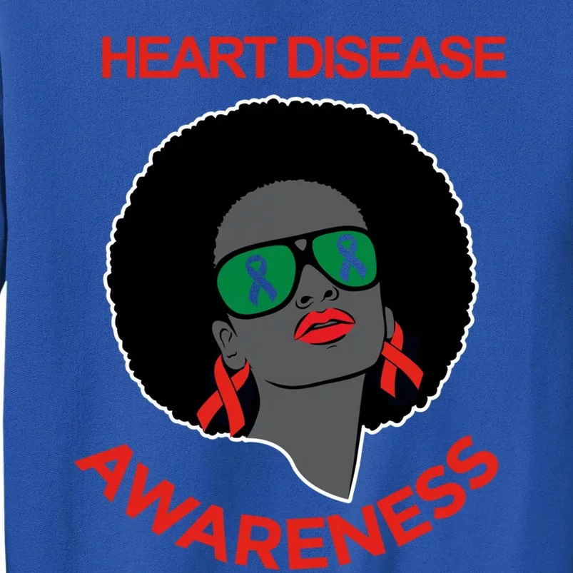 Awareness Month Funny Gift Black Heart Disease Awareness Gift Tall Sweatshirt