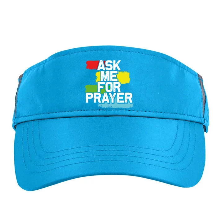 Ask Me For Prayer Gift Adult Drive Performance Visor