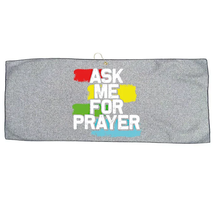 Ask Me For Prayer Gift Large Microfiber Waffle Golf Towel