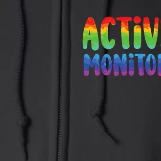 Actively Monitoring Fun Teacher Test Day Full Zip Hoodie