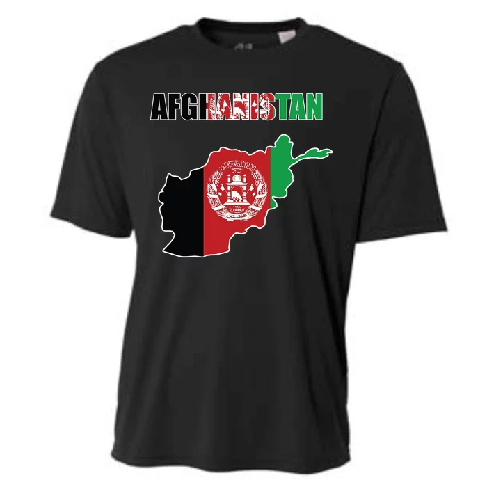 Afghanistan Map Flag Emblem Cooling Performance Crew T-Shirt