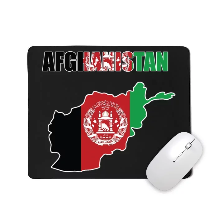 Afghanistan Map Flag Emblem Mousepad