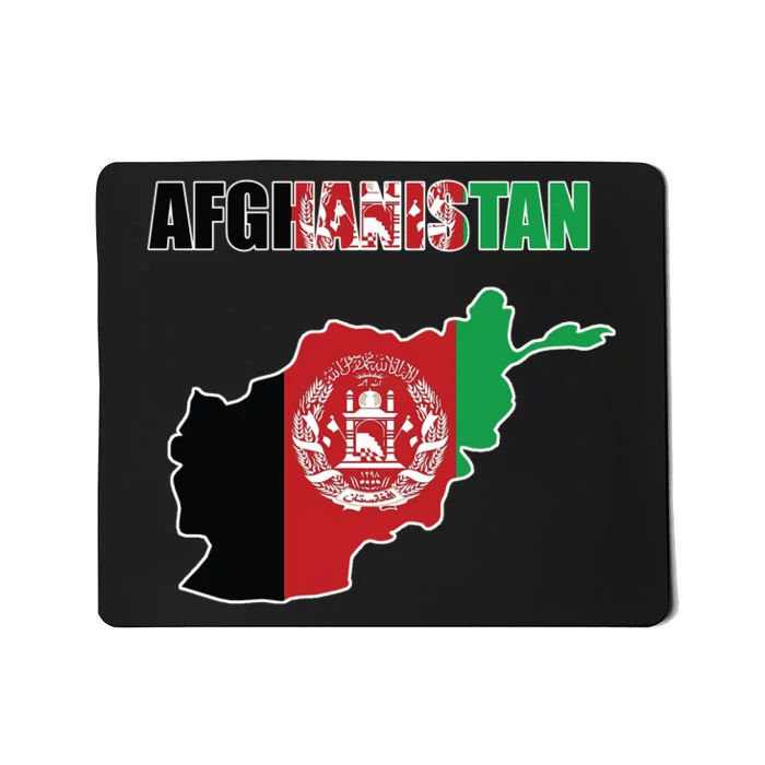 Afghanistan Map Flag Emblem Mousepad