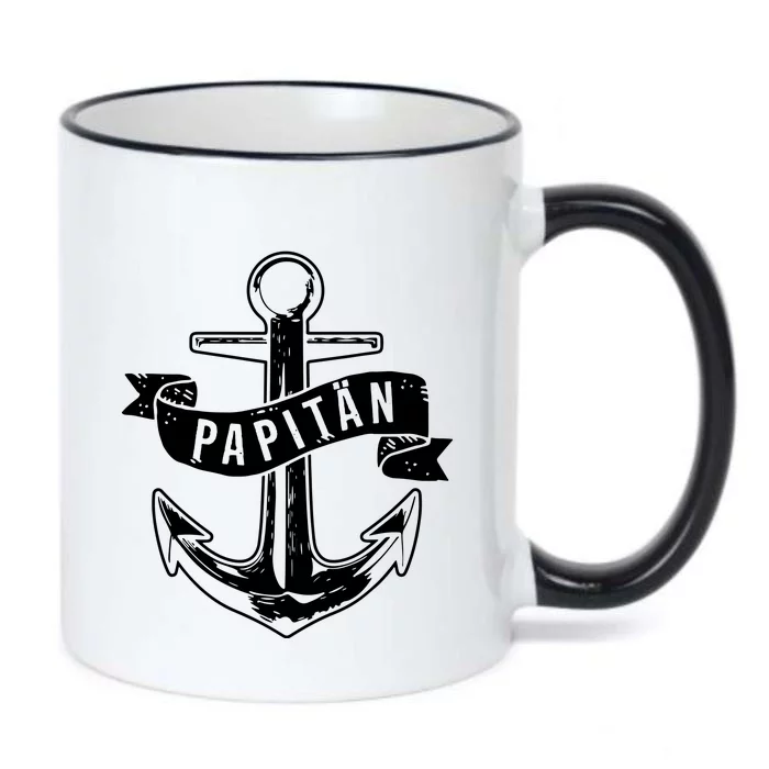 Anchor Motif Fathers Day Black Color Changing Mug