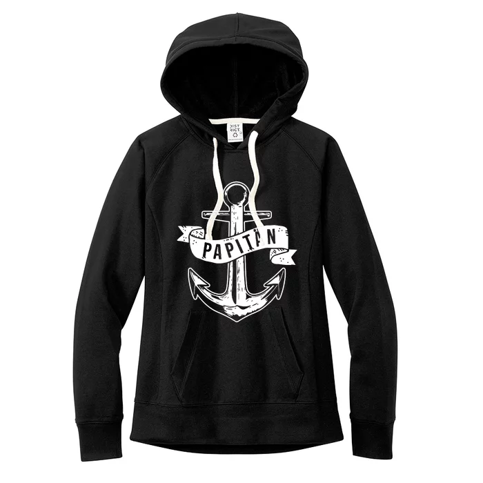 Anchor Motif Fathers Day Women's Fleece Hoodie