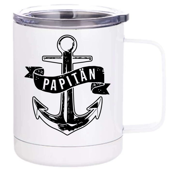 Anchor Motif Fathers Day Front & Back 12oz Stainless Steel Tumbler Cup