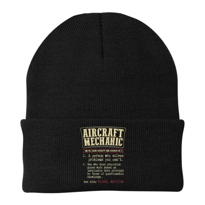 Aircraft Mechanic Funny Definition Knit Cap Winter Beanie