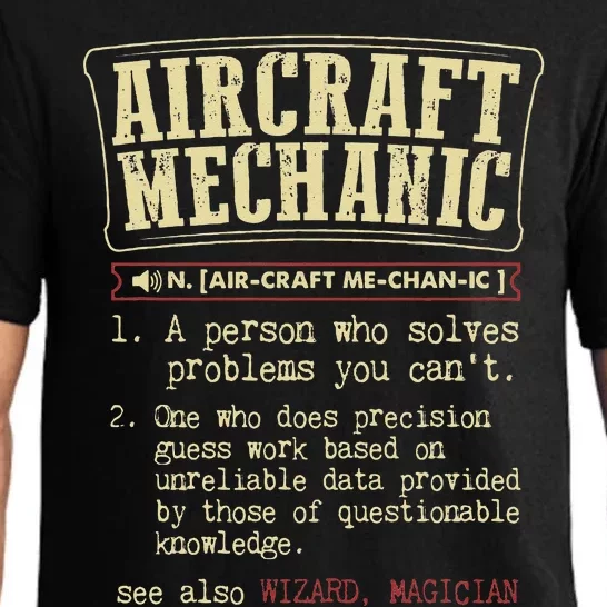 Aircraft Mechanic Funny Definition Pajama Set