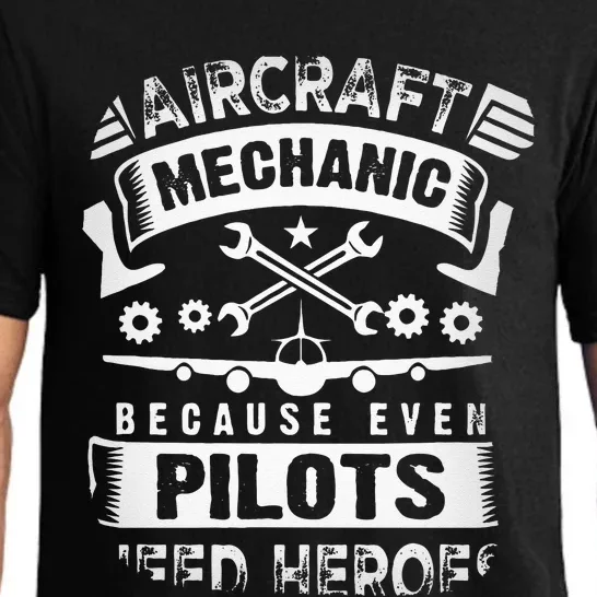 Airplane Mechanic Funny Aviation Technician Pajama Set