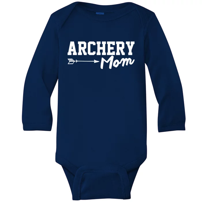 Archery Mom Funny Bow Hunting Archery Mothers Day Gift Baby Long Sleeve Bodysuit