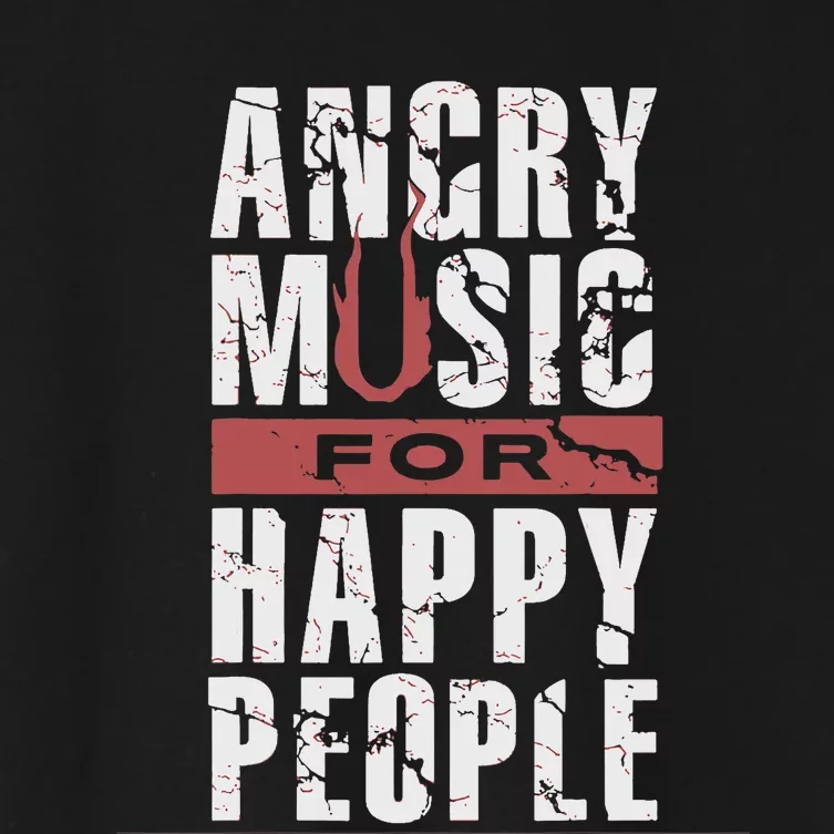 Angry Music For Happy People Women's Crop Top Tee