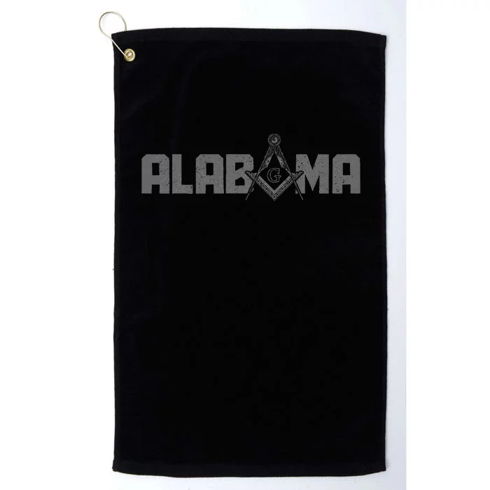 Alabama Mason Freemason Masonic Square & Compass Platinum Collection Golf Towel