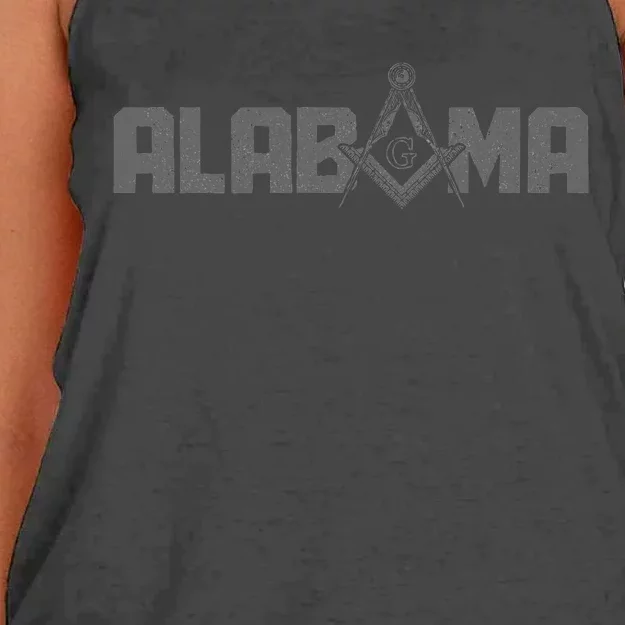 Alabama Mason Freemason Masonic Square & Compass Women's Knotted Racerback Tank