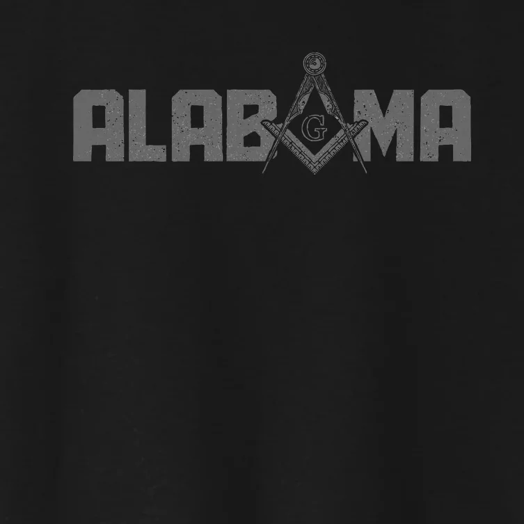 Alabama Mason Freemason Masonic Square & Compass Women's Crop Top Tee