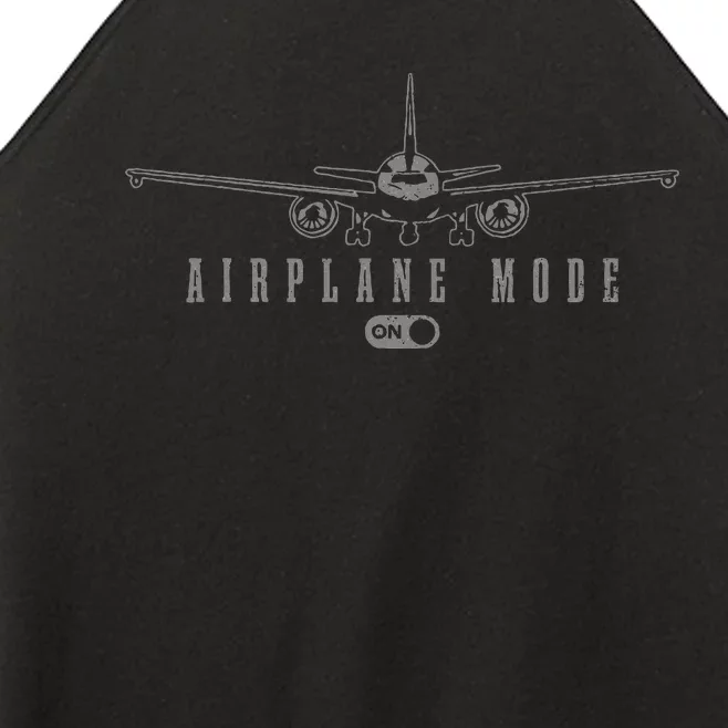 Airplane Mode Funny Pilot Aviation Women’s Perfect Tri Rocker Tank