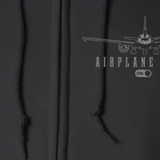 Airplane Mode Funny Pilot Aviation Full Zip Hoodie