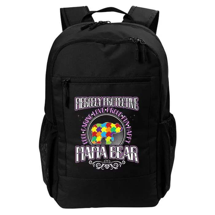 Autism Mom Fiercely Protective Mama Bear Support Daily Commute Backpack