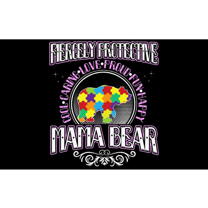 Autism Mom Fiercely Protective Mama Bear Support Bumper Sticker