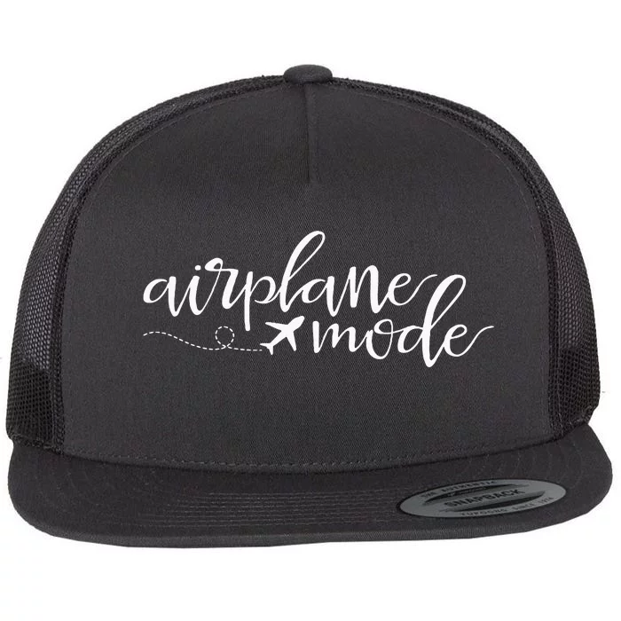 Airplane Mode Funny Vacation Travel Adventure Matching Flat Bill Trucker Hat