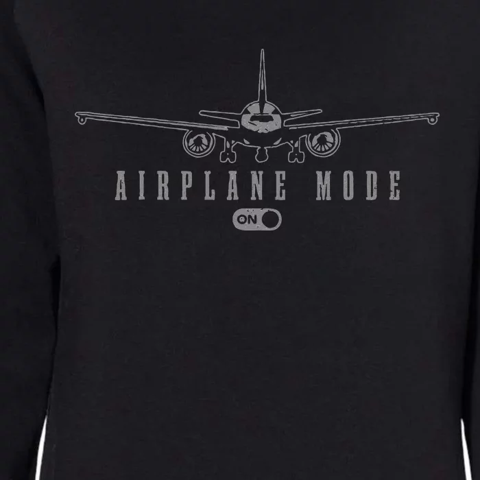 Airplane Mode Funny Pilot Aviation Womens California Wash Sweatshirt